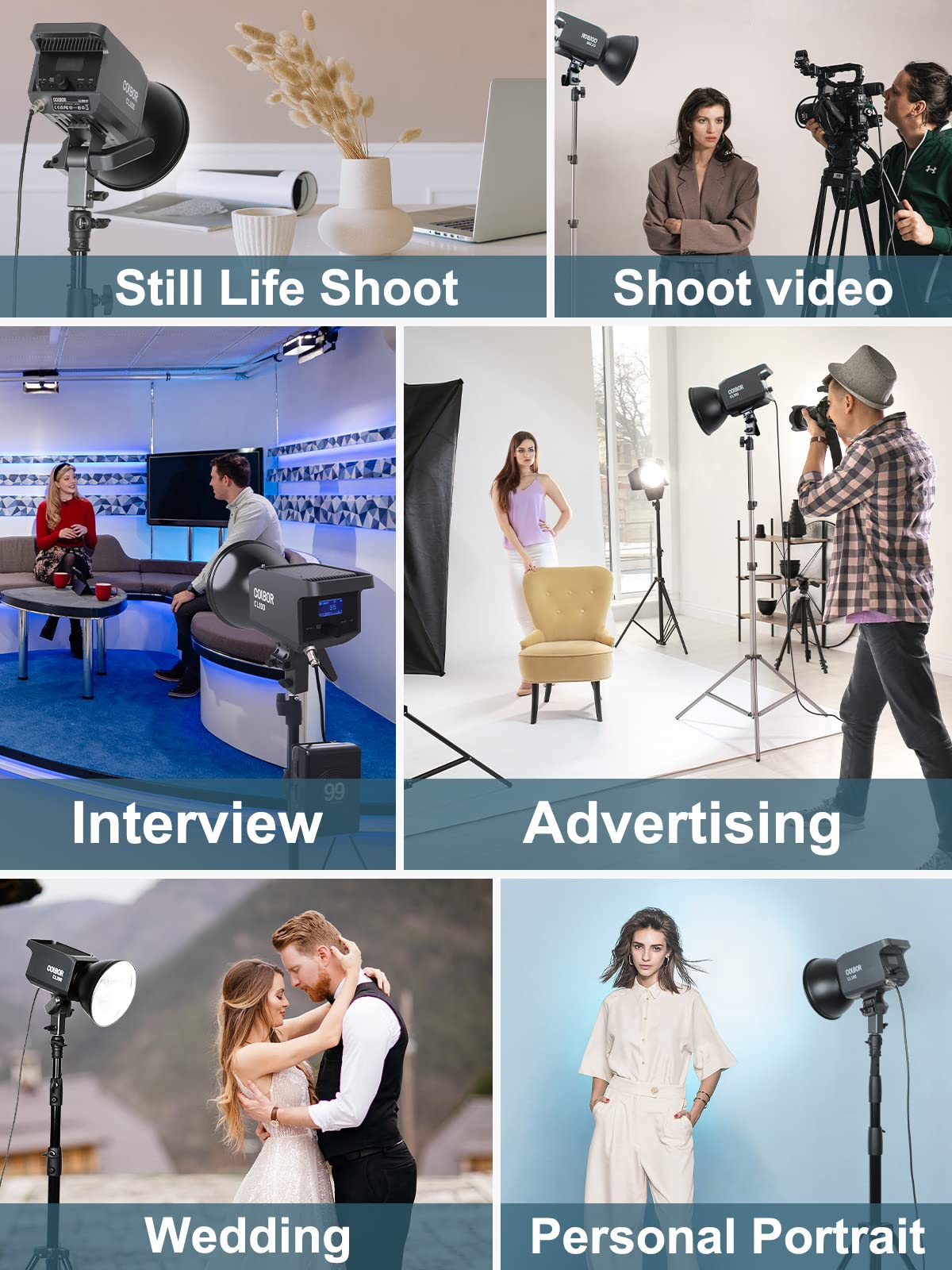 Amazon | Colbor LED連続ビデオライト CL100 100W 2700-6500K CRI 97+